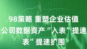 98策略 重塑企业估值 A股公司数据资产“入表”提速扩围