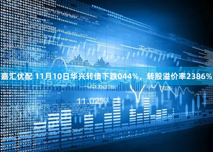 嘉汇优配 11月10日华兴转债下跌044%，转股溢价率2386%